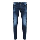 【送料無料】 リプレイ メンズ デニムパンツ ボトムス Hyperflex Anbass Slim Jeans Dark Blue 007