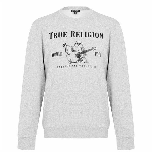 【送料無料】 トゥルーレリジョン メンズ ニット&セーター アウター Buddha Sweatshirt Grey