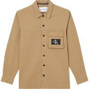 【送料無料】 カルバンクライン メンズ シャツ トップス UTILITY OVERSHIRT Camel GV7