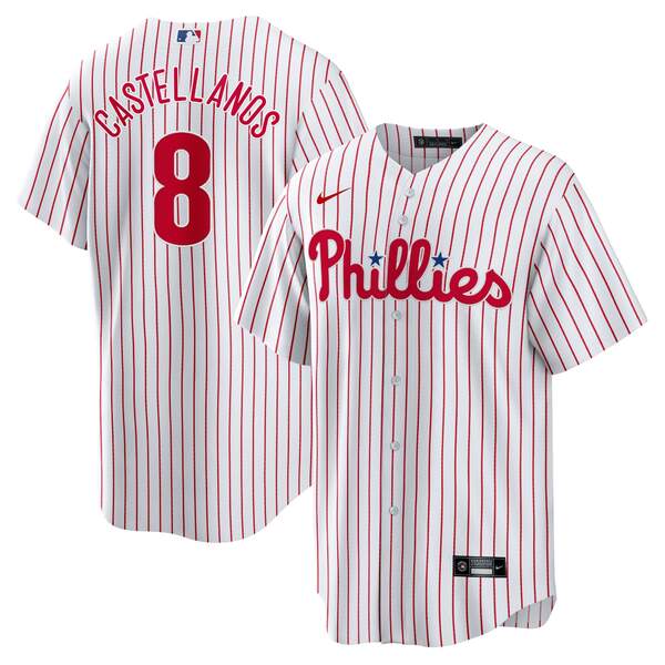 ナイキ メンズ ユニフォーム トップス Nick Castellanos Philadelphia Phillies Nike Replica Player Jersey White