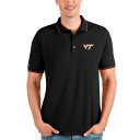 アンティグア メンズ ポロシャツ トップス Virginia Tech Hokies Antigua Affluent Polo Black/Orange