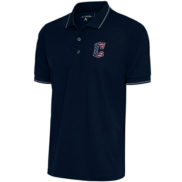 AeBOA Y |Vc gbvX Cleveland Guardians Antigua Patriotic Affluent Polo Navy/White