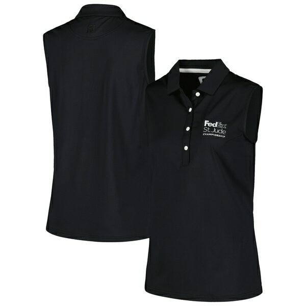 フットジョイ レディース ポロシャツ トップス FedEx St. Jude Championship FootJoy Women's Sleeveless Polo Black