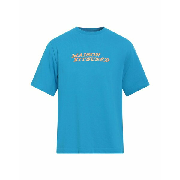 【送料無料】 メゾン キツネ メンズ Tシャツ トップス T-shirts Azure