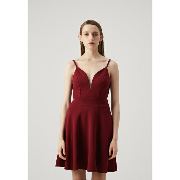 ヴァル ジー レディース ワンピース トップス VINCENT SKATER DRESS - Cocktail dress / Party dress - wine