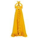 ジャンバティスタ ヴァリ レディース ワンピース トップス Flounced Cady Dress Yellow