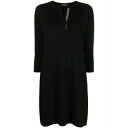 ファビアナ フィリッピ レディース ワンピース トップス V-neck Short Knit Dress Black