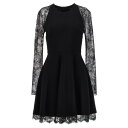 ジャンバティスタ ヴァリ レディース ワンピース トップス Lace Insert Dress Black