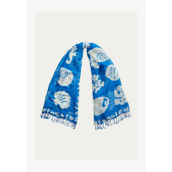 ラルフローレン マフラー（レディース） ラルフローレン レディース マフラー・ストール・スカーフ アクセサリー FLORAL FRINGE SCARF - Scarf - blue/cream