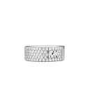 【送料無料】 マイケルコース レディース リング アクセサリー Mott Precious Metal Plated Pave Ring Silver