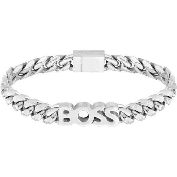 【送料無料】 ボス メンズ ブレスレット・バングル・アンクレット アクセサリー Mens BOSS Kassy Stainless Steel Bracelet Silver