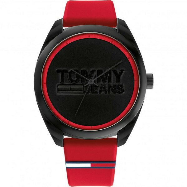 【送料無料】 トミーヒルフィガー メンズ 腕時計 アクセサリー Gents Tommy Jeans San Diego Watch 1791929 Red and Black