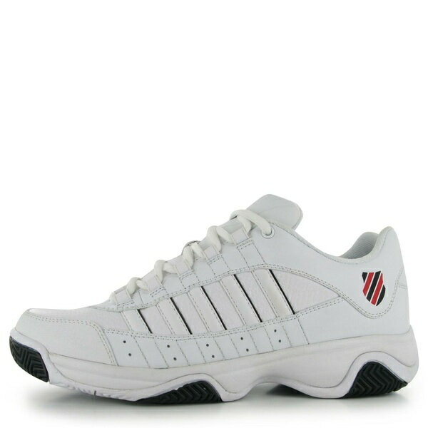 【送料無料】 ケースイス メンズ テニス スポーツ Court Blast Mens Tennis Shoes White/Black/Red