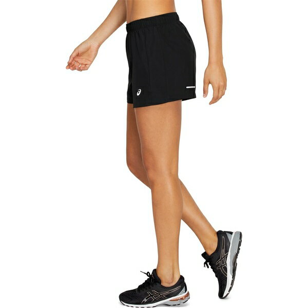 【送料無料】 アシックス レディース カジュアルパンツ ボトムス Women's 4Inch Icon Running Short Black/Grey