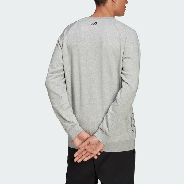 adidas アディダス メンズ スニーカー 【Men's adidas Big Lo Swt Ft Logo Printing Casual Sports Round Neck Light Grey HB5087】 サイズ US_M_XS