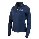 アンティグア レディース パーカー・スウェットシャツ アウター San Antonio Missions Antigua Women's Action QuarterZip Pullover Sweatshirt Heather Navy