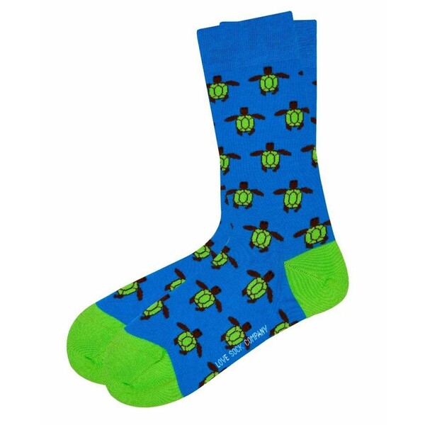 u \bN Jpj[ fB[X C A_[EFA Women's Turtle W-Cotton Novelty Crew Socks with Seamless Toe Design, Pack of 1 Turquoise