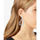 ジバンシー レディース ピアス＆イヤリング アクセサリー Silver-Tone Crystal Statement Orbital Drop Earrings Navy