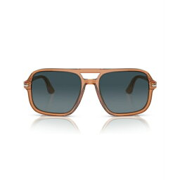 ペルソル メンズ サングラス・アイウェア アクセサリー Men's Polarized Sunglasses, Gradient PO3328S Transparent Brown