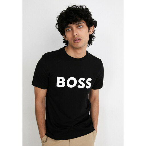 ボス メンズ Tシャツ トップス THINKING - Print T-shirt - black ボス メンズ Tシャツ トップス THINKING - Print T-shirt - black