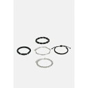 ピア ワン メンズ ブレスレット・バングル・アンクレット アクセサリー 5 PACK - Bracelet - silver-coloured, black