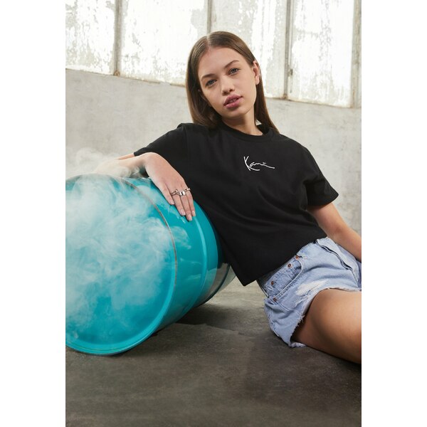 カール カナイ レディース Tシャツ トップス SMALL SIGNATURE TEE - Basic T-shirt - black