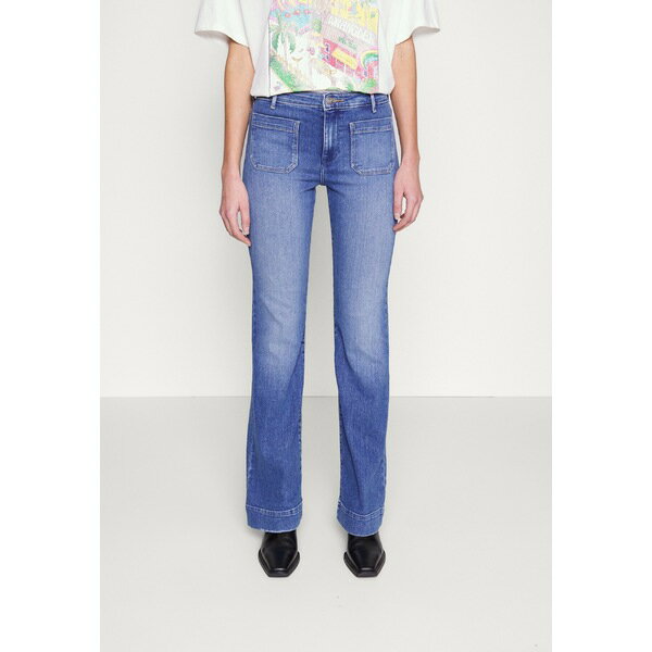 ラングラー レディース デニムパンツ ボトムス Flared Jeans - blue denim