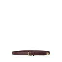 ラルフローレン 【送料無料】 ラルフローレン レディース ベルト アクセサリー PEBBLED LEATHER SKINNY BELT Burgundy