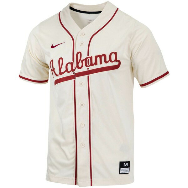 楽天astyナイキ メンズ ユニフォーム トップス Alabama Crimson Tide Nike Replica FullButton Baseball Jersey Natural