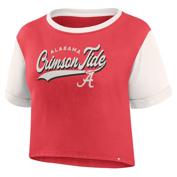 楽天astyファナティクス レディース Tシャツ トップス Alabama Crimson Tide Fanatics Branded Women's ColorBlock Script Tail TShirt Crimson