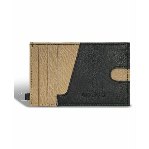チャンプス メンズ 財布 アクセサリー Men's Iconic Collection Leather Slim Cardholder Black/Ivory(4)