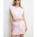 グッドアメリカン レディース カットソー トップス Women's Cotton Muscle Tee Bubblegum