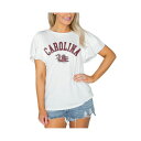 ゲームデイ レディース カットソー トップス Women's White South Carolina Gamecocks Arch Logo Flutter ...