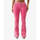 トゥルーレリジョン レディース デニムパンツ ボトムス Women's Becca Big T Bootcut Flap Jeans Pink(4)