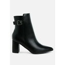 ロンンドンラグ レディース ブーツ シューズ Conchos Belt Detail Block Heel Boots Black