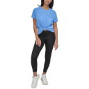ダナ キャラン ニューヨーク レディース カットソー トップス Women's Studded-Logo T-Shirt Cornflower Blue