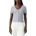リーバイス レディース カットソー トップス Women's Muse Short-Sleeve Button-Front Top Mesa Stripe Ma...