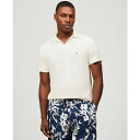 トミー ヒルフィガー メンズ シャツ トップス Men's Regular-Fit Toweling Texture Polo Shirt Ivory Petal
