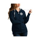 アンティグア レディース カットソー トップス Women's Navy Toronto Maple Leaf's Victory Full-Zip Hoodi...