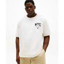 トミー ヒルフィガー メンズ シャツ トップス Men's Big & Tall Short Sleeve Crewneck NYC Script Logo T-Shirt Ivory Petal