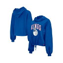 ニューエラ レディース カットソー トップス Women's Blue Sacramento Kings 2024/25 City Edition Cropped Pullover Hoodie Blue