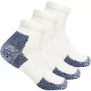 ソーロス レディース 靴下 アンダーウェア Thorlo Running Maximum Cushion Ankle Socks - 3 Pack Navy/White