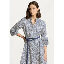 t[ fB[X s[X gbvX LONG SLEEVE DAY DRESS - Shirt dress - blue/white