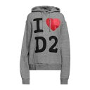 【送料無料】 ディースクエアード レディース パーカー・スウェットシャツ アウター Sweatshirts Grey