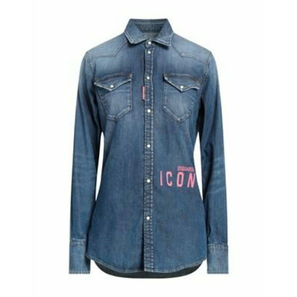 【送料無料】 ディースクエアード レディース シャツ トップス Denim shirts Blue