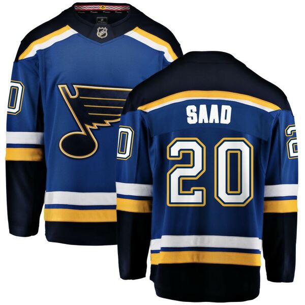 եʥƥ  ˥ե ȥåץ St. Louis Blues Fanatics Branded Home Breakaway Custom Jersey Blue