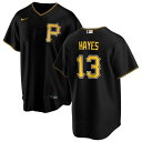 ナイキ メンズ ユニフォーム トップス Pittsburgh Pirates Nike Alternate Replica Custom Jersey Black