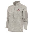 アンティグア レディース パーカー・スウェットシャツ アウター Alcorn State Braves Antigua Women's Fortune Digital Thermal HalfZip Jacket Oatmeal