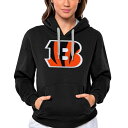 AeBOA fB[X p[J[EXEFbgVc AE^[ Cincinnati Bengals Antigua Women's Victory Logo Pullover Hoodie Black