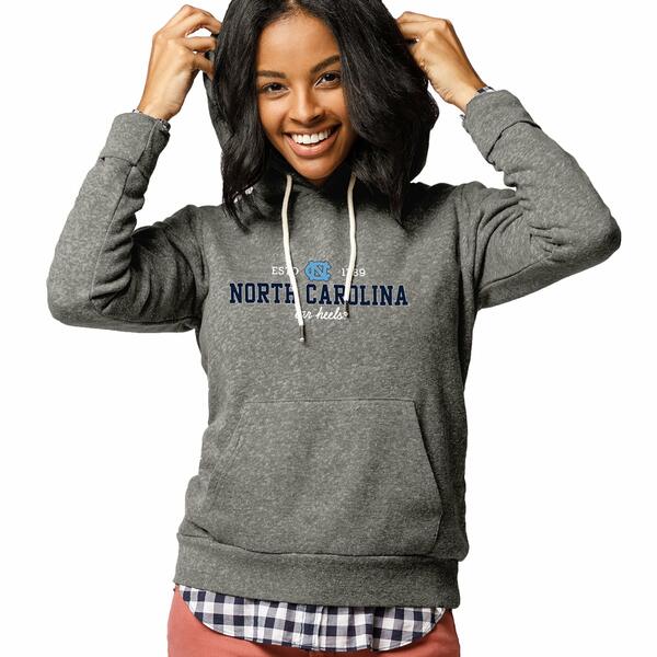 リーグカレッジエイトウェア レディース パーカー・スウェットシャツ アウター North Carolina Tar Heels League Collegiate Wear Women's Victory Springs Pullover Hoodie Heathered Gray